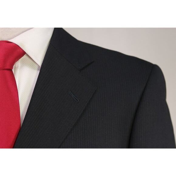 J. Press Custom Made Black Tonstripe 3-Btn Wool Suit 34S - Picture 4 of 10